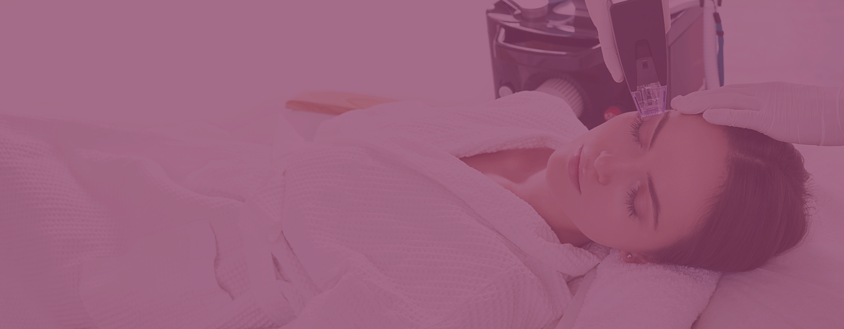 Client enjoying treatment